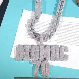 Compre en Línea en India un Collar con Nombre Personalizado Estilo Iced Out, Cadena Cubana, Joyería Hip Hop - Product Image 6