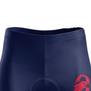 Leggings de cyclisme pour hommes et femmes, bleu foncé et rouge, longs, rembourrés, extensibles, vêtements de sport pour le cyclisme sur route et la salle de sport - Product Image 5