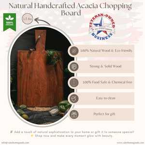 Planche à découper en bois d'acacia artisanale de formes personnalisées : Planche de cuisine et de service rustique - Product Image 5