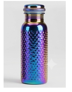 ขวดน้ำโลหะทองแดงไล่เฉดสีน้ำเงิน ดีไซน์มินิมอล พกพาสะดวก - Product Image 4