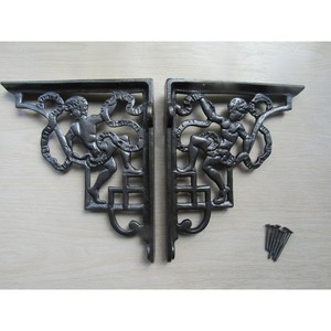 Acacia <b>Wood</b> with Cast Iron wooden wall shelves and floating shelves OEM Custom Wholesale | Aqdus Saleem India - Product Image 6
