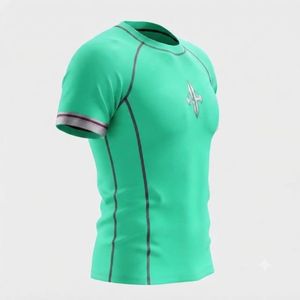 Nueva Camiseta de Rashguard para MMA para Adultos, Manga Corta, Cuello Redondo, Impresión por Sublimación, Secado Rápido, Transpirable, Material de Spandex/Poliéster para Hombre - Product Image 4
