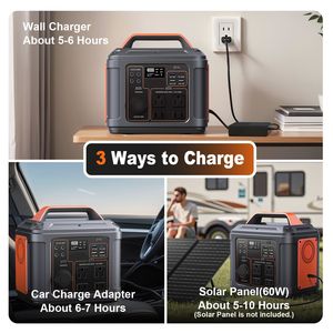 Stazione di Alimentazione Portatile con Batteria al Litio da 296Wh 80000mAh, 300W (600W di Picco), Prese AC, per Campeggio Esterno, Camper, USB-A, USB-C, Presa Accendisigari - Product Image 3
