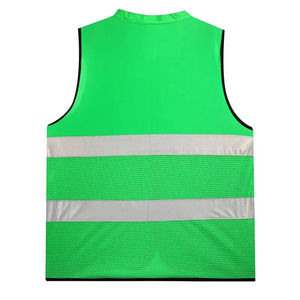 Gilet de sécurité réfléchissant 100 % polyester de haute qualité, nouveau style, pour adulte, avec 6 poches, respirant et élégant - Product Image 2