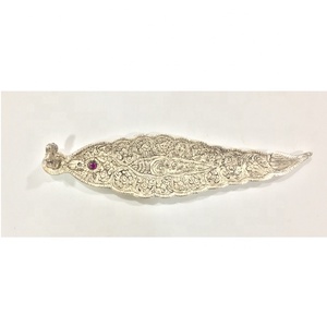 Top Quality Om Leaf Shaped Metal <b>Incense</b> <b>Sticks</b> <b>Holder</b> Exports in Large Quantity - Product Image 1