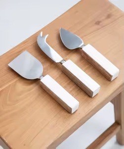 <b>Cheese</b> <b>Knife</b> <b>Set</b> with Green Stone Handles Stainless Steel Blades Durable <b>Cheese</b> Tools for Serving - Product Image 2