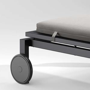 Chaise longue d'extérieur en aluminium de qualité supérieure avec coussin épais – Chaise longue moderne pour piscine, mobilier d'hôtel et de complexe hôtelier - Product Image 2