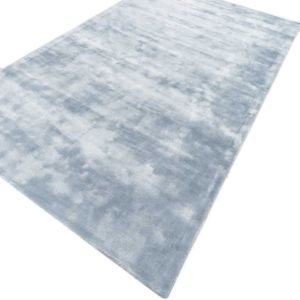 OEM Luxury Viscose silk Plain Area Rug Hand Loom SkyBlue Carpet Cut Pile Plain Luxury Washable Non-Slip Medium Pile High Quality - Product Image 2