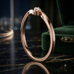 Elegant Rose Gold <b>Two</b> <b>Stone</b> Bypass <b>Ring</b> for Women Minimalist Open Wrap Wedding Anniversary Fashion Jewelry Gift - Product Image 1