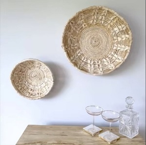 Panier suspendu décoratif mural en rotin, osier et jonc de mer, nouveau design, prix d'usine, idée cadeau de pendaison de crémaillère, articles écologiques - Product Image 4