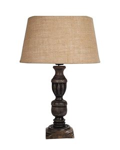 Vintage <b>Rustic</b> Wooden Tabletop <b>Table</b> Lamp Fabric Lampshade Torchiere Style <b>Bedside</b> Reading Light for Home Decor All Seasons - Product Image 4