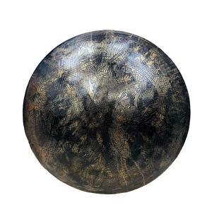 22 Inch <b>Black</b> & <b>Gold</b> Finish Medieval <b>Decorative</b> Shield|Engraved Steel Wall Shield|Antique Warrior & Viking Style Display Shield - Product Image 1
