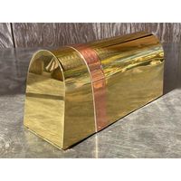 Boîte aux lettres en laiton massif avec finition antique, boîte aux lettres extérieure de luxe en laiton, boîte aux lettres vintage en laiton fabriquée à la main