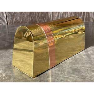 Boîte aux lettres en laiton massif avec finition antique, boîte aux lettres extérieure de luxe en laiton, boîte aux lettres vintage en laiton fabriquée à la main - Product Image 2