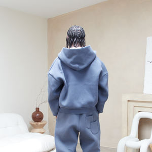 Sweat-shirt à capuche oversize décontracté et confortable en mélange de coton, idéal pour la détente quotidienne, le travail, les voyages ou les activités de plein air - Product Image 2