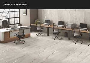 Azulejos de Porcelana con Acabado Tallado de 800x1600 mm, Azulejos de Piso y Pared Aeroni Bianco Gris Claro para Sala de Estar - Product Image 3