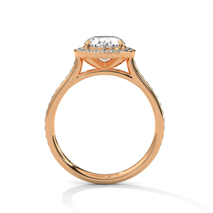 แหวนเพชรทรงรีเจียระไนแบบบริลเลียนท์ ได้รับการรับรองจาก GRA พร้อมดีไซน์เพชรฝังด้านข้าง ขายดี แหวนแต่งงานทองคำขาว 14K สีโรสโกลด์ - Product Image 2