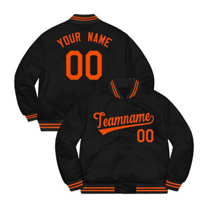 Formal Varsity Jacket Front Logo Breathable Stand Collar <b>Covered</b> <b>Button</b> Closure Polyester/Cotton Reflective Customizable Men's - Product Image 1