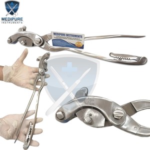 Équipement vétérinaire professionnel : Émasculateur incurvé en acier inoxydable avec cliquet, qualité export, pour la castration - Product Image 2