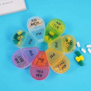 Mignon Organisateur de Pilules Hebdomadaire en Forme de Fleur AM PM, Boîte à Médicaments à 7 Compartiments Colorés pour Vitamines et Médicaments, Étui de Rangement Semainier - Product Image 6