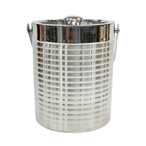 Premium Stainless Steel Ice Bucket with Lid & Handle - Double Wall Insulated <b>Wine</b> Chiller - Portable Barware for Party & Hotel - Product Image 4