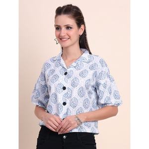 CAMISETA CORTA TRABAJO ESTAMPADO DIGITAL ALGODÓN TRENDING BLANCO - Product Image 1