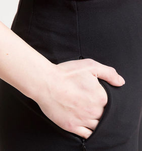 <b>Women</b> High Waist Wide Leg Pants Pockets Zip Closure Breathable Stretchable Eco-Friendly Quick Dry <b>Loose</b> Fit Formal Office Wild - Product Image 5