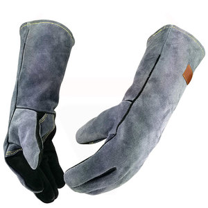 Leather Cowhide Welding Protection <b>Gloves</b> Waterproof Mechanic Safety Working <b>Gloves</b> for Workers and Hunters - Product Image 2