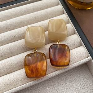Luxury Pressed Flower Resin Jewelry Resin Ocean Breeze <b>Earrings</b> Handmade Elegant Resin Bloom <b>Stud</b> <b>Earrings</b> Handmade Resin Vine L - Product Image 2