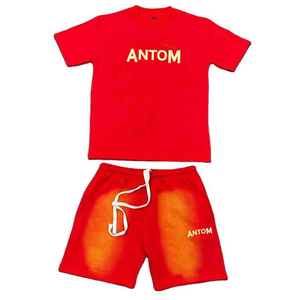 Mens Custom Brand Printed 2-piece Sportswear <b>Set</b> Short Sleeve T-shirt And Shorts For Fitness Summer Sports Outfit Breathable - Product Image 4