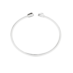 Pulsera Ajustable de Plata de Ley 925 de Primera Calidad con Acabado de Alta Gama y Turmalina Negra Herkimer en Forma de Espiral - Product Image 3