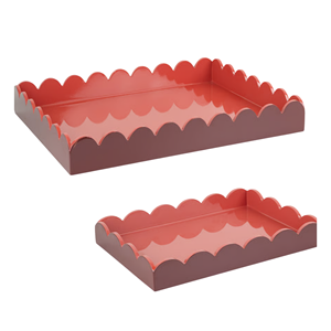 Custom Decorative Glossy Finish Lacquer <b>Tray</b> Warm Color, Must-Have Large Tea Platter for Elegant Dining <b>Table</b> From Vietnam - Product Image 2