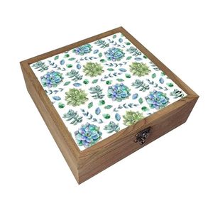 Caja de joyería de madera de lujo hecha a mano, organizador decorativo de joyas, estuche de almacenamiento para mujeres y niñas - Product Image 3