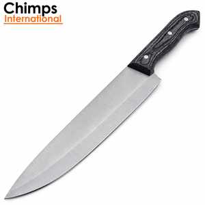 Couteau de chef Santoku en acier inoxydable J2, finition brossée, manche en bois Pakka |   Style japonais, ambidextre, respectueux de l'environnement |   Cuisine - Product Image 1