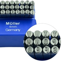 Kit de poinçons à lettres en acier économique 4 mm A-Z et 27 pièces Cr-V 6150 HRC 58-62 pour marquage de pièces métalliques, commande en gros OEM/ODM Taïwan