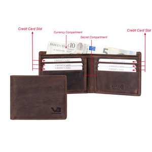 Portefeuille porte-cartes minimaliste en cuir véritable GOUS, noir, blocage RFID, fermeture à clip de 4 pouces - Product Image 6