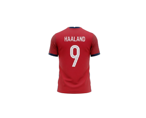Camiseta de Fútbol de Manga Corta de Invierno Sublimada del Equipo Nacional de Noruega, 100% Poliéster, Personalizada, de Secado Rápido - Product Image 3