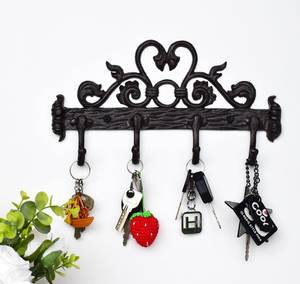 Stylish Metal <b>Wall</b> <b>Key</b> Holder Decorative <b>Wall</b> Mounted <b>Rack</b> <b>For</b> <b>Keys</b> Bags Lanyards And Accessories Storage - Product Image 1