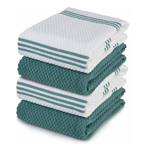 Serviettes de cuisine en microfibre de coton blanches et d'une autre couleur, durables, personnalisables, à séchage rapide, pour hôtels et cuisines - Product Image 1