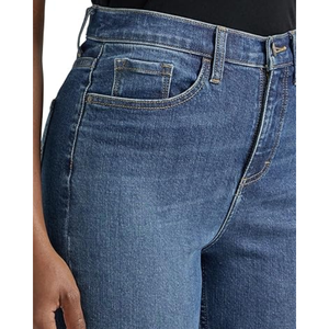 Jean Mom légendaire pour femme, coupe droite taille haute, denim uni, style décontracté - Product Image 4