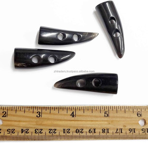 Haute qualité 100% naturel inde eau corne de buffle bascule meilleure qualité Flatback Animal Style mosaïque Technique 4 trous bouton - Product Image 6