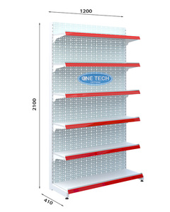 Estanterías Metálicas Perforadas de 6 Niveles, Verticales, de un Solo Lado, para Supermercados, de Fácil Instalación y Resistentes - Product Image 4