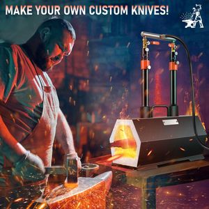 Fornace Portatile a Doppio Bruciatore a Propano, Mini Forno di Grande Capacità per la Forgiatura di Coltelli, per Fabbri e Maniscalchi, Macchinari per la Lavorazione del Metallo - Product Image 2