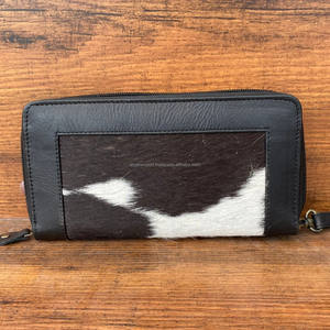 Cartera de mano de cuero de vaca auténtica de estilo occidental, Cartera de cuero elegante para mujer, embrague con marco de pulsera multiusos de alta calidad - Product Image 3
