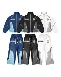 Ensemble coupe-vent noir personnalisé, vêtements de sport actifs, survêtement imperméable, coupe-vent léger, ensemble de survêtement pour hommes - Product Image 1