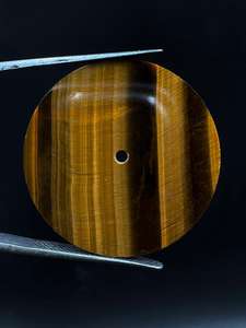 Esfera de reloj con movimiento nh35, piedra de ojo de tigre natural, disco redondo de 31.50 mm para la fabricación de relojes - Product Image 5