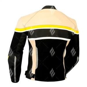 Veste en cuir de course personnalisée de haute qualité avec logo, coupe-vent et respirante, pour moto et activités de plein air, prix abordable - Product Image 6