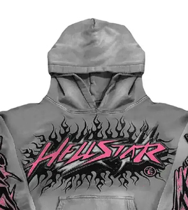 Sudadera con Capucha Gris para Hombre, Corte Regular, Estilo Urbano de Invierno, Poliéster/Algodón, Felpa Francesa, Bolsillo Frontal con Logotipo, Impermeable - Product Image 1