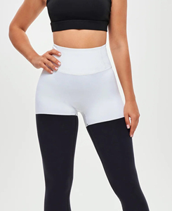 Womens Lightweight High Waist Contrast Stitch Yoga <b>Leggings</b> Full Length Solid Color Four-Way Stretch Seamless Elastic Waist Pant - Product Image 3