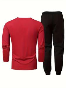 Ensemble de survêtement classique confortable en coton mélangé, sweat-shirt et pantalon, parfait pour les hommes, les femmes, les adolescents et les jeunes adultes - Product Image 6